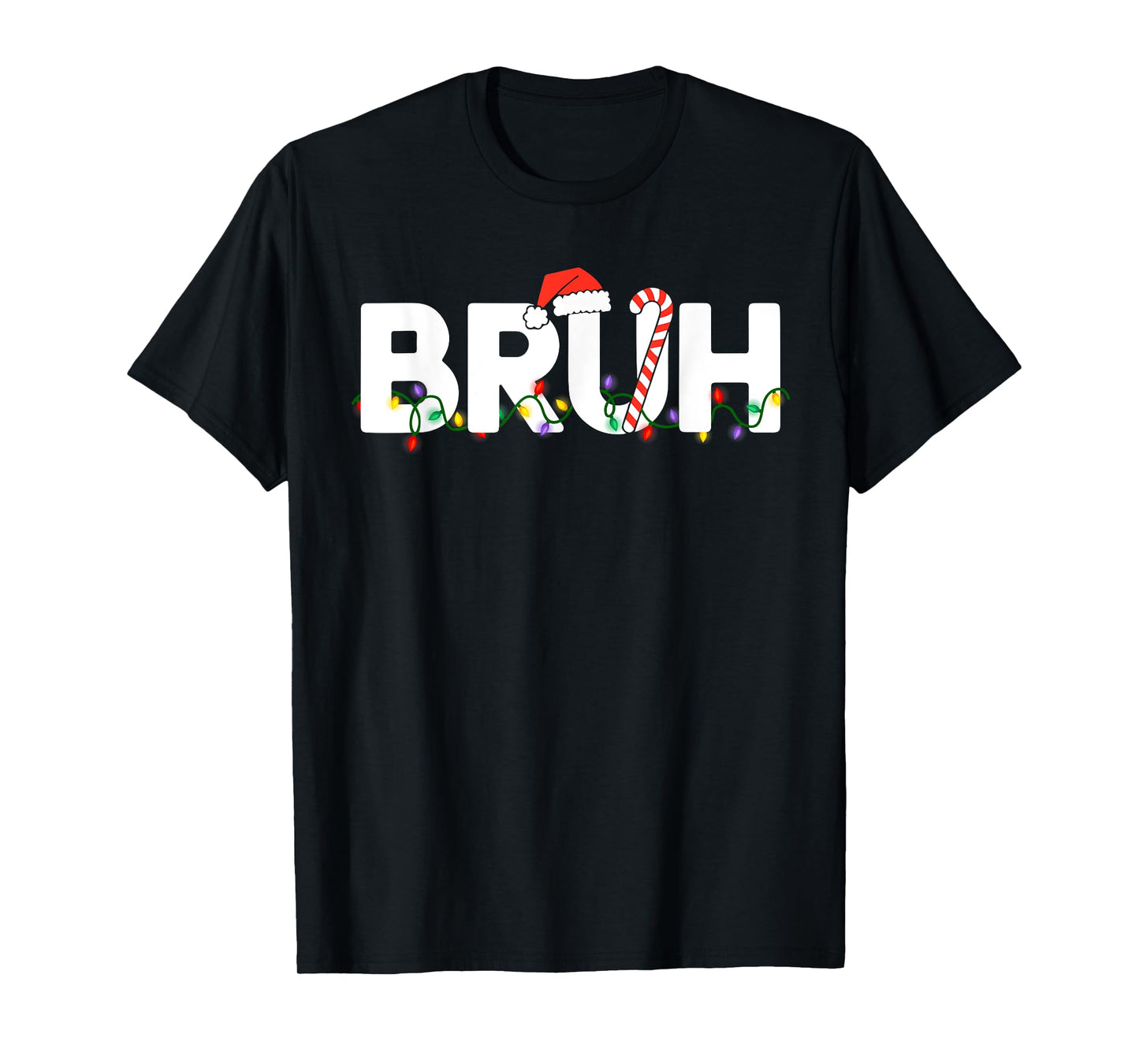Bruh Christmas Kids Teens Boys Funny Christmas Santa Mens T-Shirt