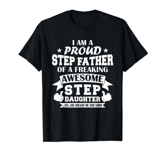Step Father Chrisrmas Fathers Day from Step Daughter Stepdad T-Shirt