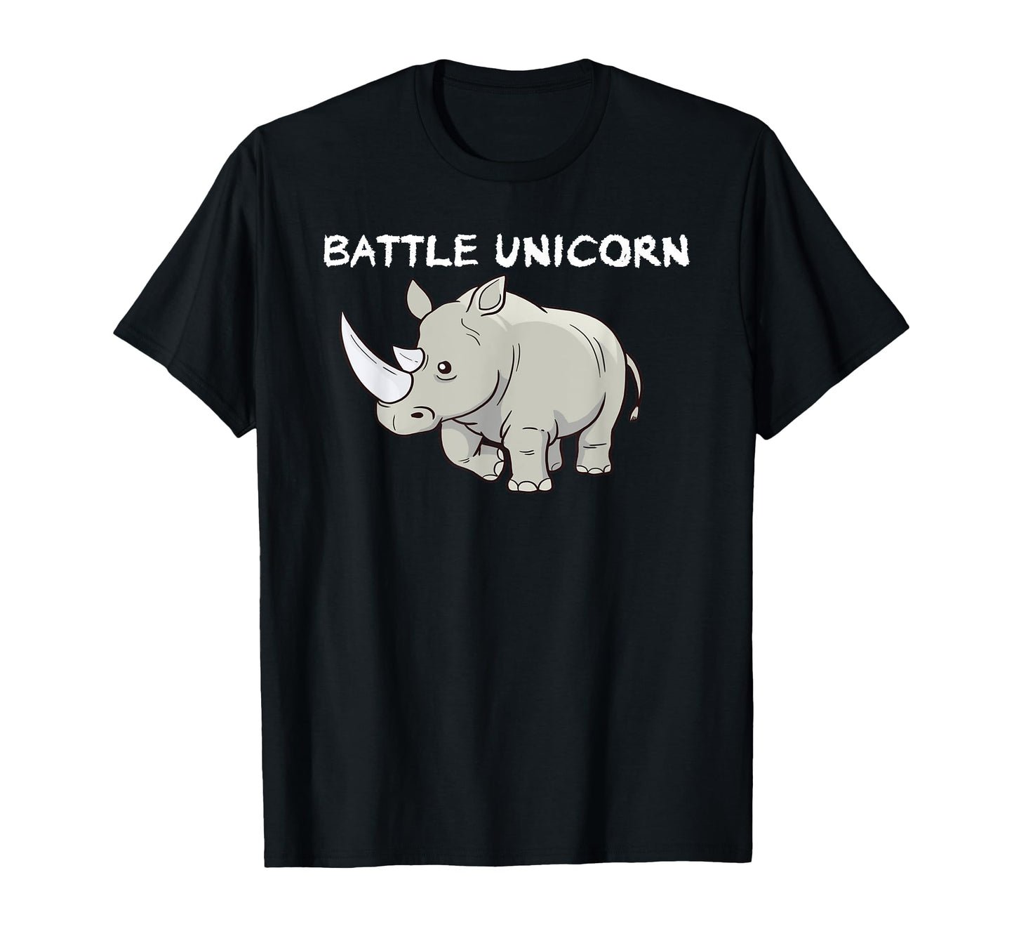 Battle Unicorn Awesome Funny Cute Unicorn Rhino Tee Nerdy T-Shirt