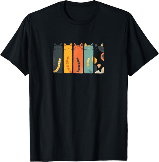 Vintage Cat Mid-Century Modern Inspired Cats 50s 60s Style T-Shirt