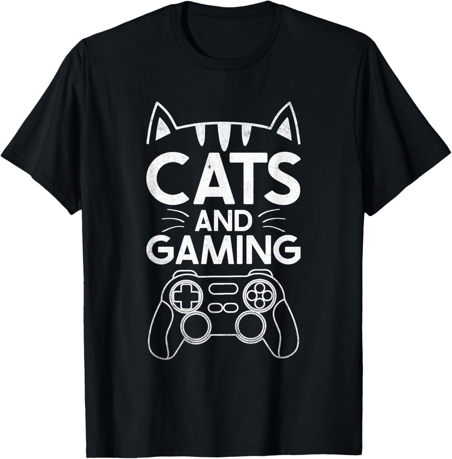 Cats And Gaming Funny Cat Lover Gaming Gift Gamer T-Shirt