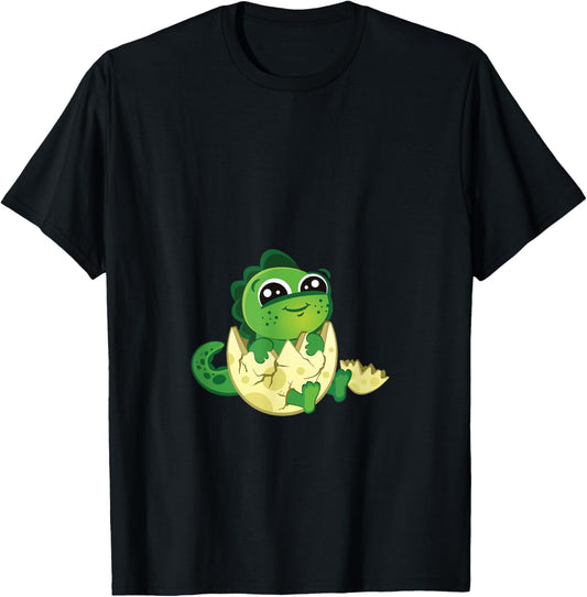 Cute Pregnant Dino Egg Dinosaur Motif for Mum Dad Baby T-Shirt