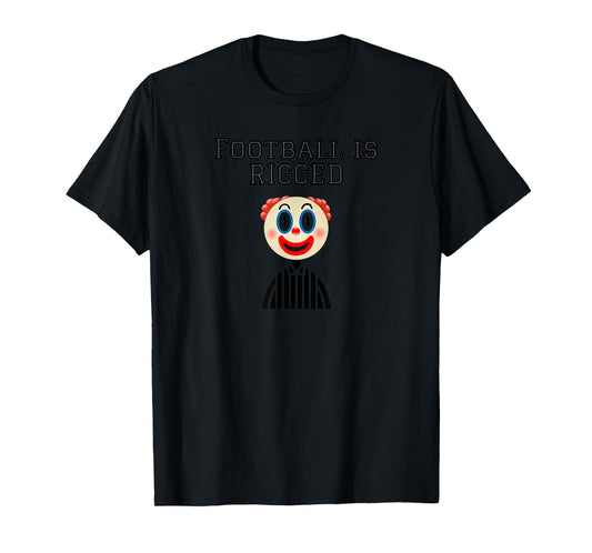 College Mascot Designs Football T-Shirt, Men's Unisex-Adults Blue Small Classic Fit Short Sleeve Clown Print Modern Casual Sports Football T-Shirt