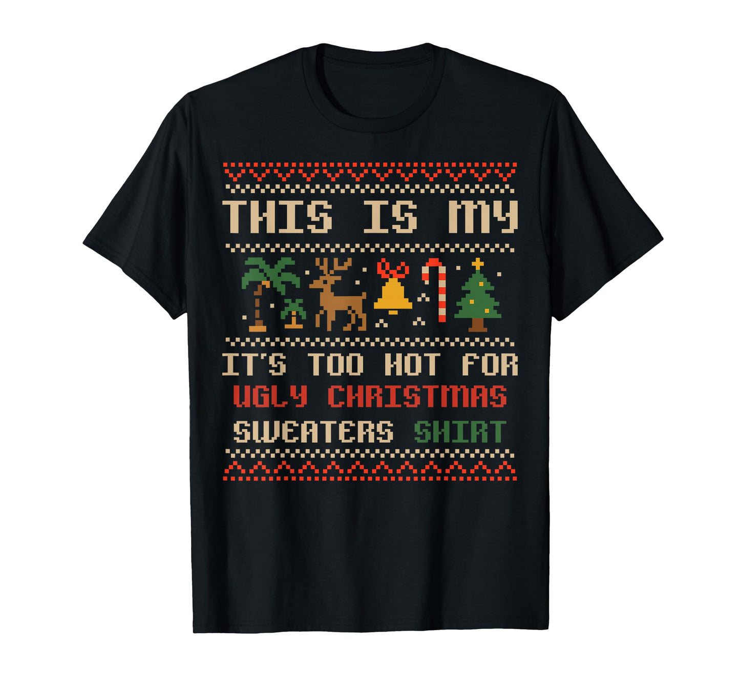 This Is My Christmas In July Summer Hawaiian Christmas Santa T-Shirt