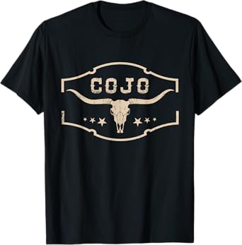 Distressed Cojo Cowhide Name Proud Vintage Retro Bull-Skull T-Shirt