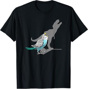 T-Rex Budgerigar Shadow Budgie Parakeet Pet Bird Lover Gift T-Shirt