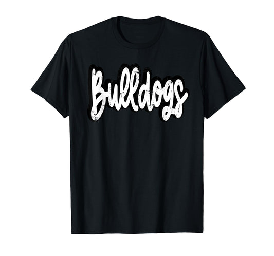 Bulldogs Mascot Retro Back to School Team Spirit T-Shirt