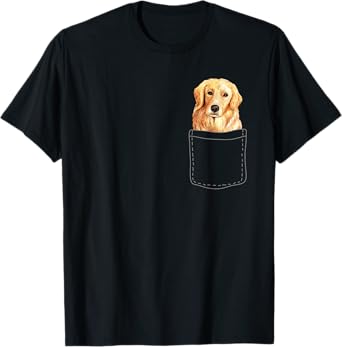 Beautiful golden retriever in your pocket, dogs T-Shirt