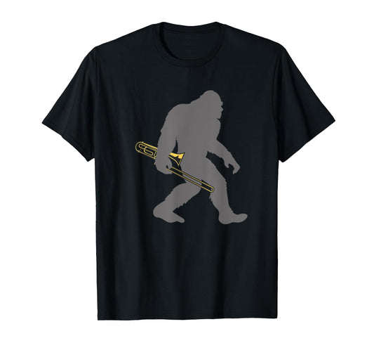 Funny Trombonist Bigfoot musician with Trombone T-Shirt