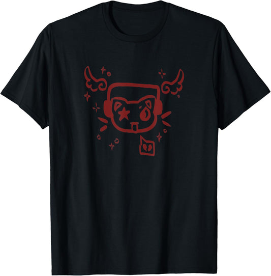 90s Y2K Cat with Headset Headphone T-Shirt
