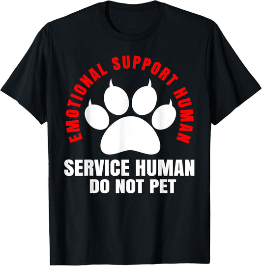 Service Human Do Not Pet Funny Dog Lover Vintage T-Shirt