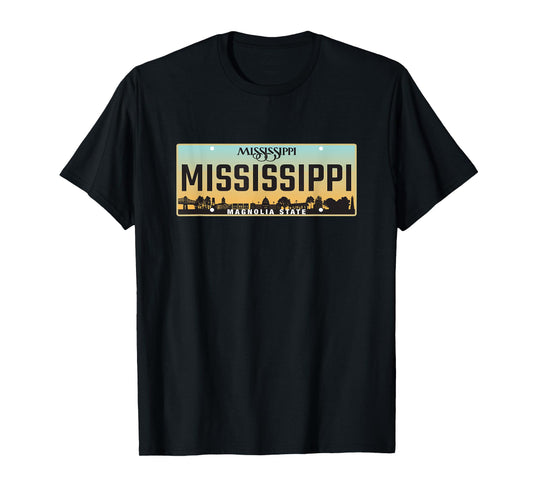 Mississippi License Plate - Great Gift Idea - Car Enthusiast T-Shirt