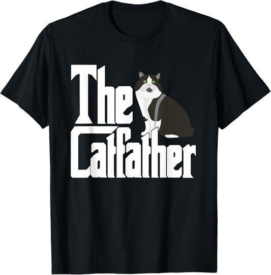 The Catfather Cat Father Mafia Whiskers Male Daddy T-Shirt