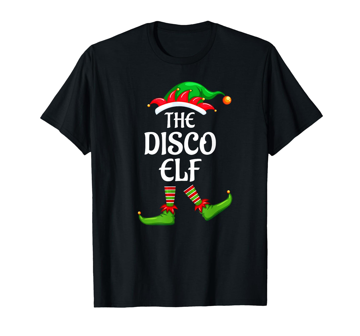 Disco Elf Matching Family Group Christmas Party T-Shirt