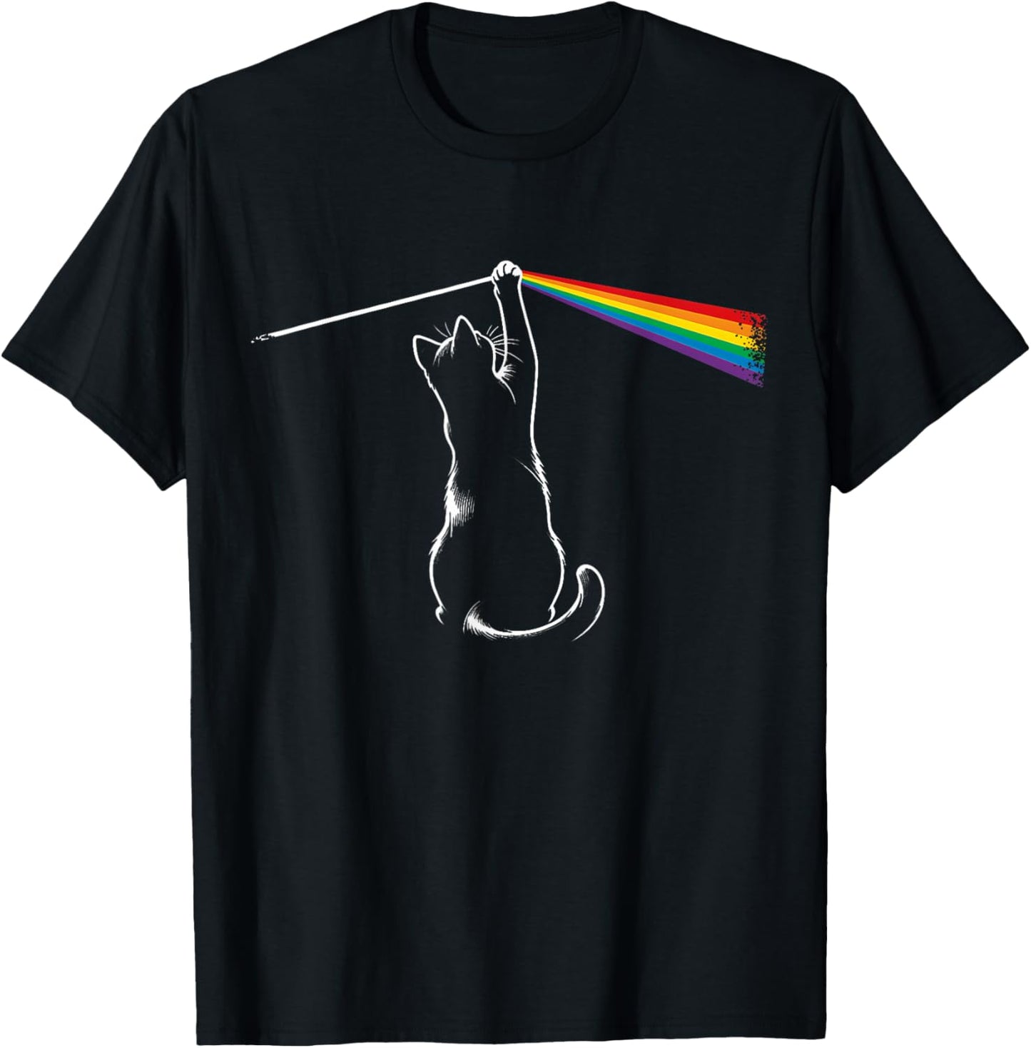 Playing with Light Cat Gift Men Kids Women Funny Cat T-Shirt