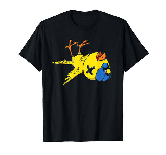 Canary in a Coal Mine Funny Bird & Miner Hard Hat T-Shirt