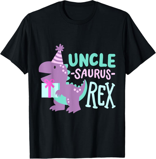 Dinosaur Birthday Uncle Saurus T Rex Family Matching Party T-Shirt