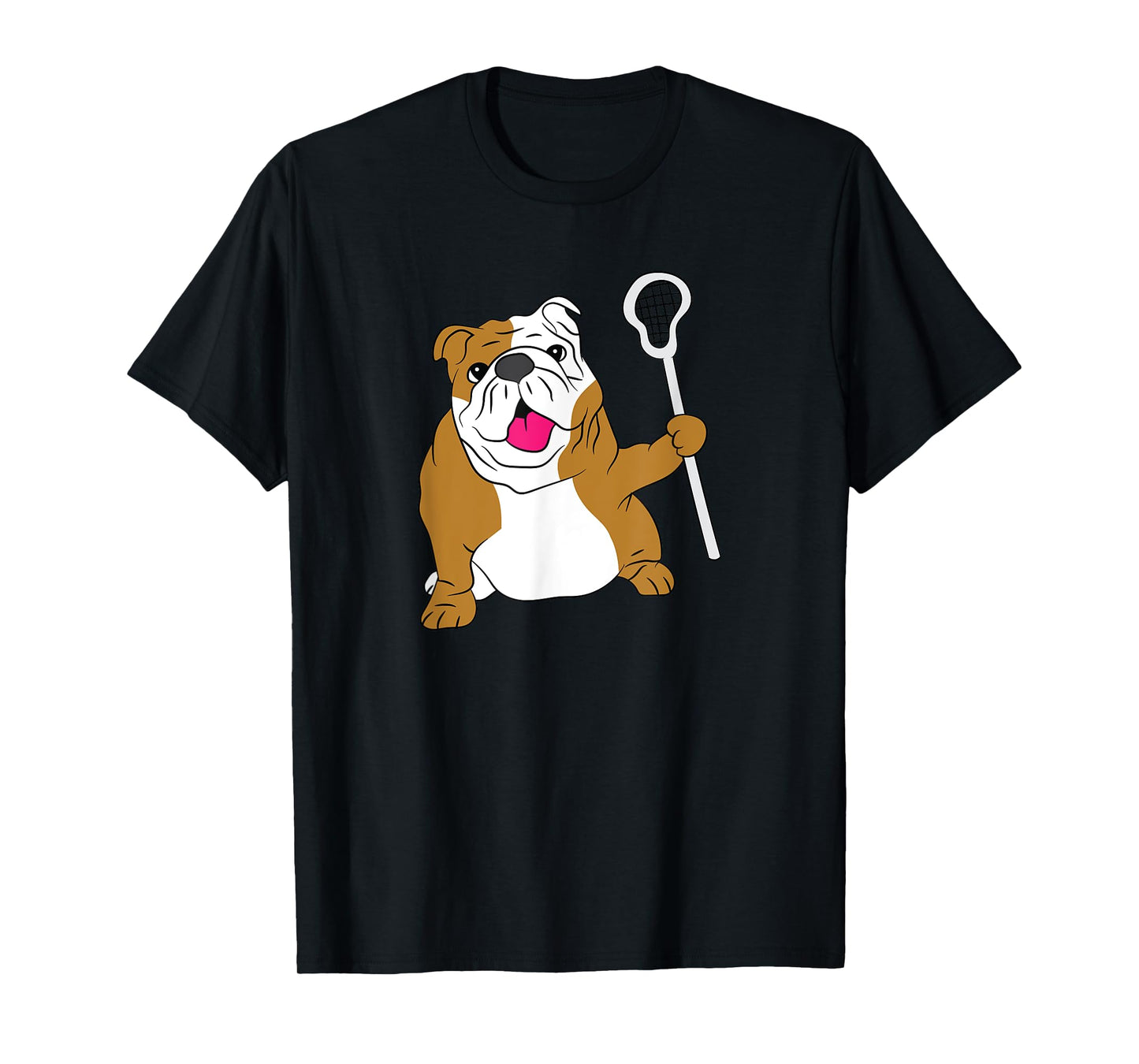Bulldog Dog Lacrosse Design LAX Dad T-Shirt