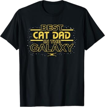 Star Wars Best Cat Dad in the Galaxy Birthday Father’s Day T-Shirt