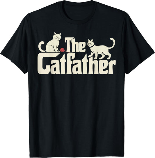 The Catfather Funny Cat Dad Father's Day Cat Lover T-Shirt