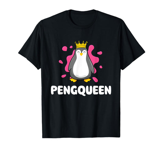Pengqueen - Penguin Lover Bird Watcher Aquatic Bird T-Shirt