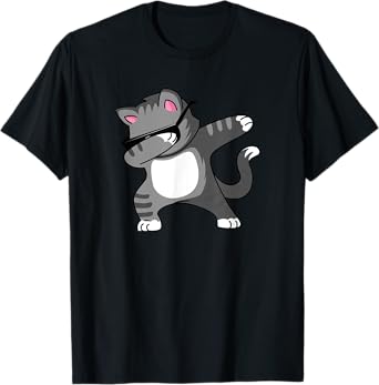 Dabbing Cat Shirt - Funny Cat Dab Dance, Cute Dabbing Kitty Men Women Kids T-Shirt