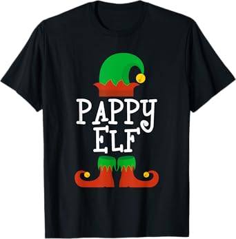 Family I'm The Pappy Elf Christmas Matching Pajama Funny Xma T-Shirt