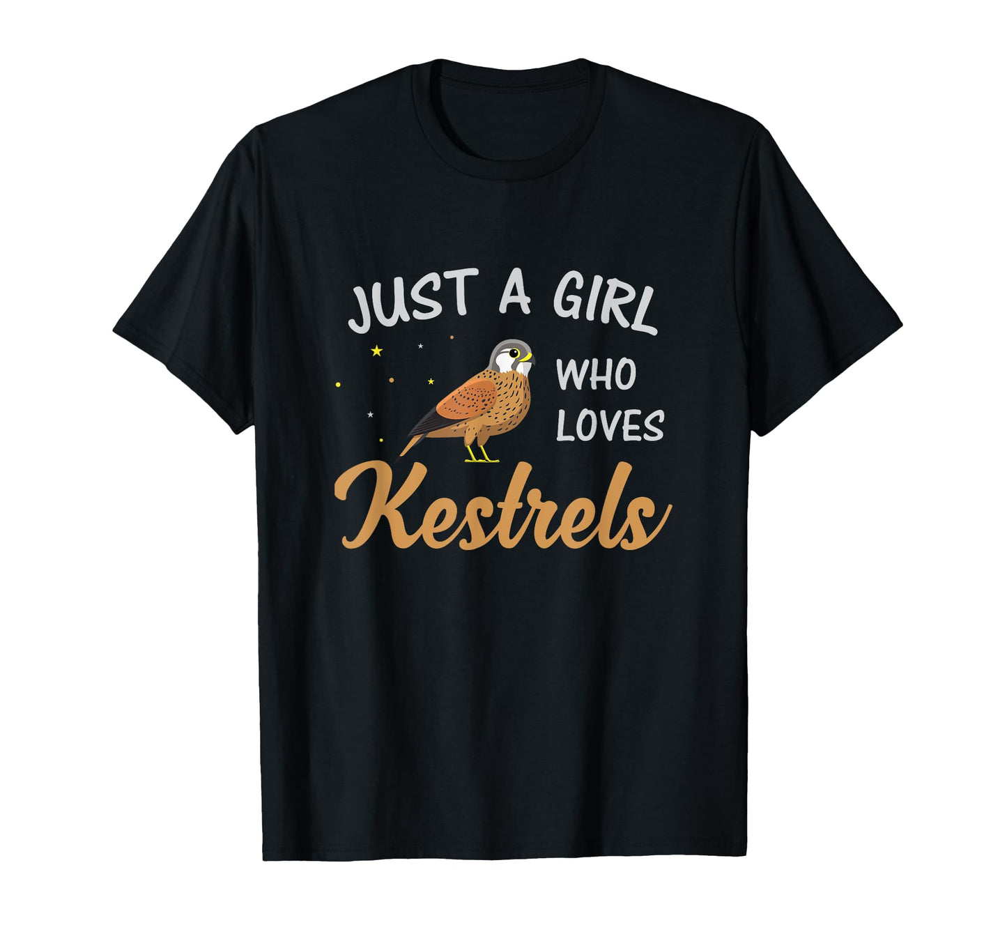 Just A Girl Who Loves Kestrels Birds Birding Kestrel Lover T-Shirt