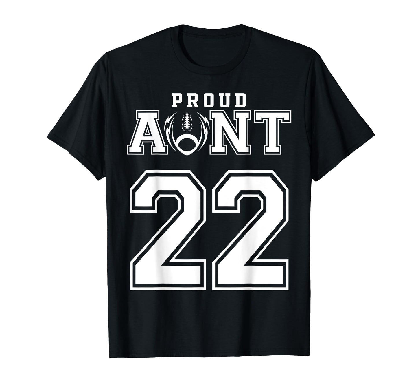 Custom Proud Football Aunt Number 22 Personalized For Women T-Shirt