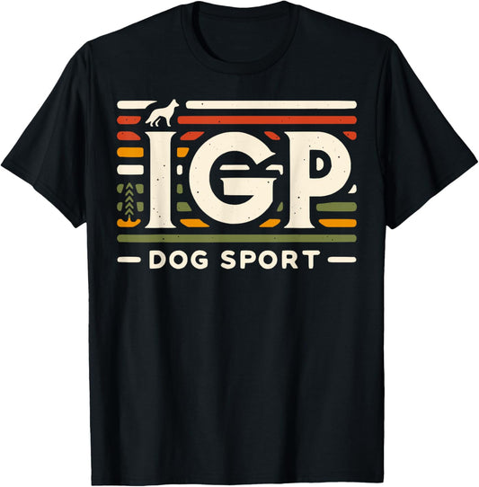 IGP Dog Sport Design Retro Vintage Logo T-Shirt