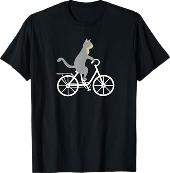 Cat On Bike | Cool Biking Kitty Animals Funny Riding Gift T-Shirt
