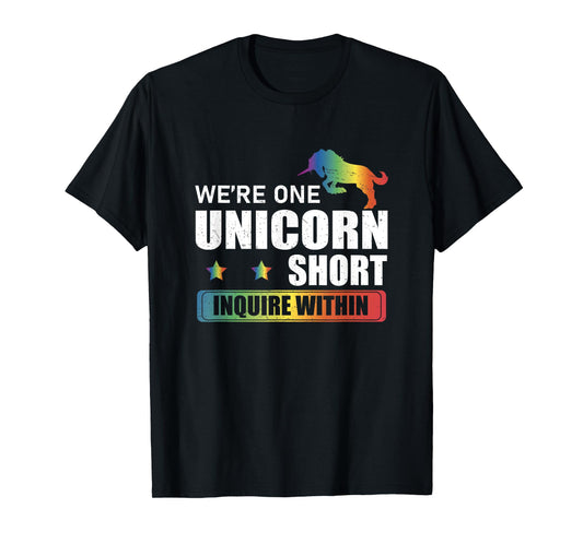 Inquire Within Funny Polyamory Unicorn Hunting A Poly Couple T-Shirt