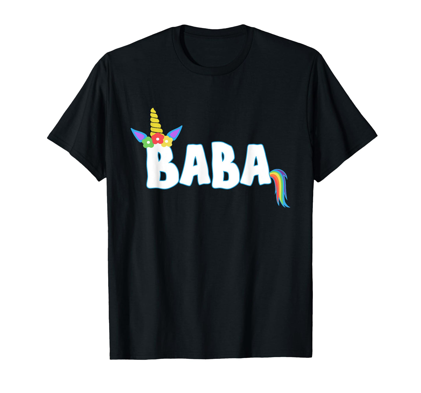 Unicorn Birthday Girl Shirt Funny BABA Grandpa Dad Gift Tee T-Shirt