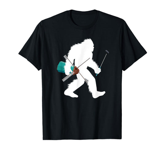 Bigfoot Mini Golf Cryptid Golfer Sasquatch Putt Putt Golfing T-Shirt