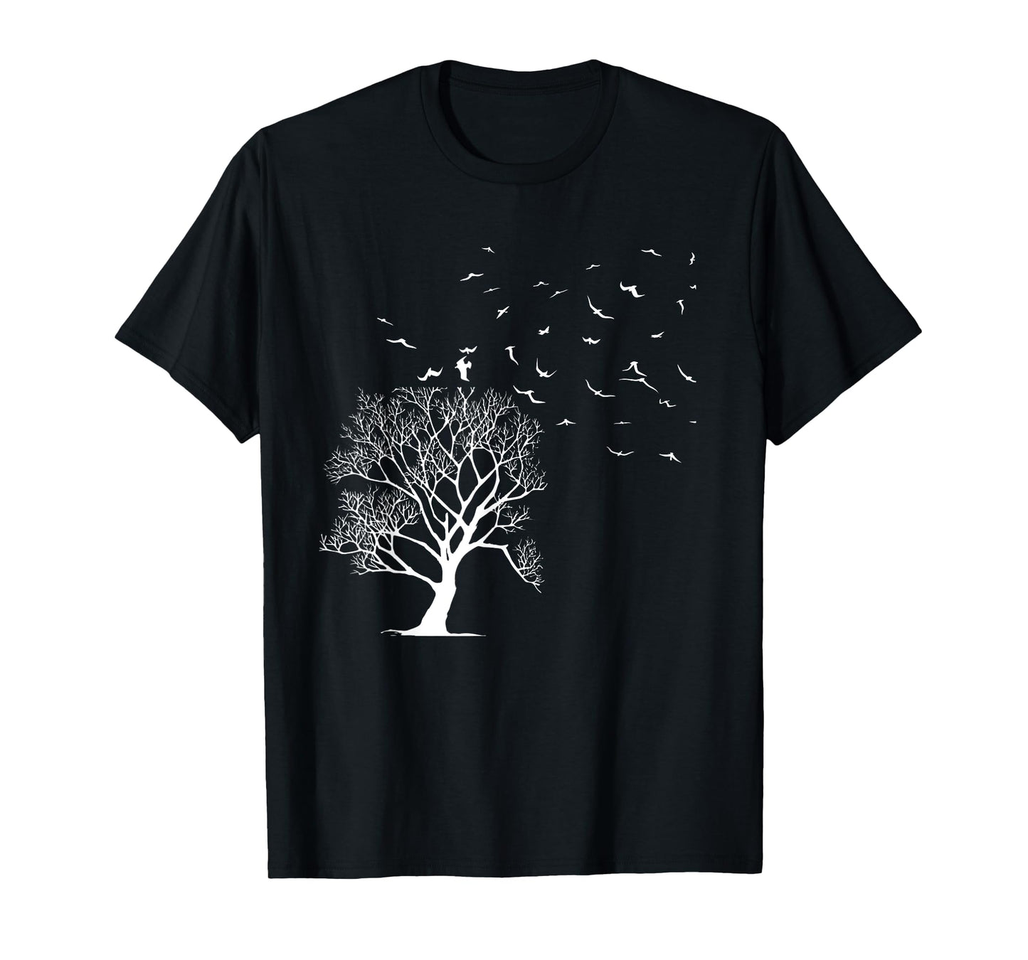 Forest Tree Wildlife Flock Of Birds Nature Outdoors Forest T-Shirt