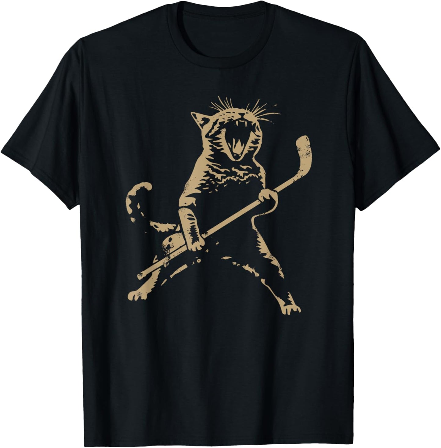 Cat playing ice hockey T-Shirt