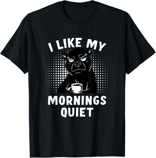 Fueled by Coffee and Grumpiness Funny Bear T-Shirt