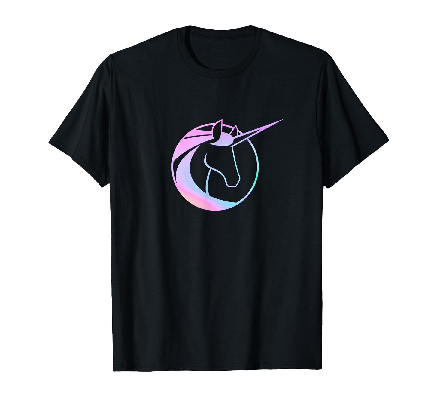 Unicorn Academy Icon and Logo Front and Back Print T-Shirt