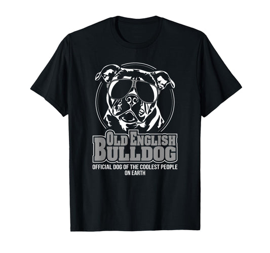 Funny Cool Old English Bulldog dog gift T-Shirt Shirt Tee T-Shirt