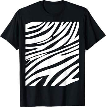 Funny Zebra Print Halloween Striped Animal Easy DIY Costume T-Shirt