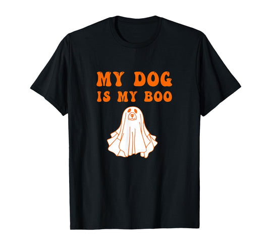 My Dog Is Boo Funny Dog Owner Boo Ghost Lover Halloween T-Shirt