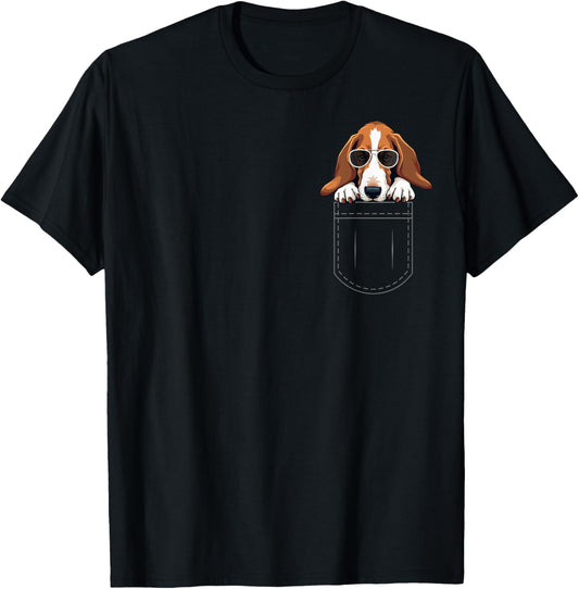 Basset Hound Dog In The Pocket T-Shirt