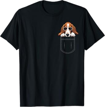 Basset Hound Dog In The Pocket T-Shirt