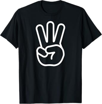 Kids 3rd Birthday Fingers Three Years Old Boys Girls T-Shirt