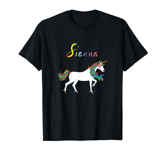 Sienna Personalized First Name Unicorn T-Shirt