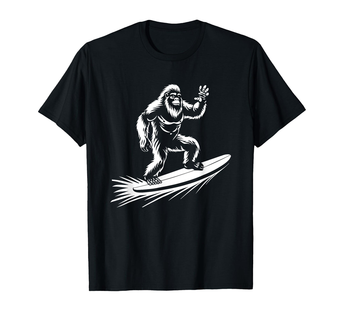 Surfing Bigfoot - Funny Hawaiian Sasquatch Surfer T-Shirt
