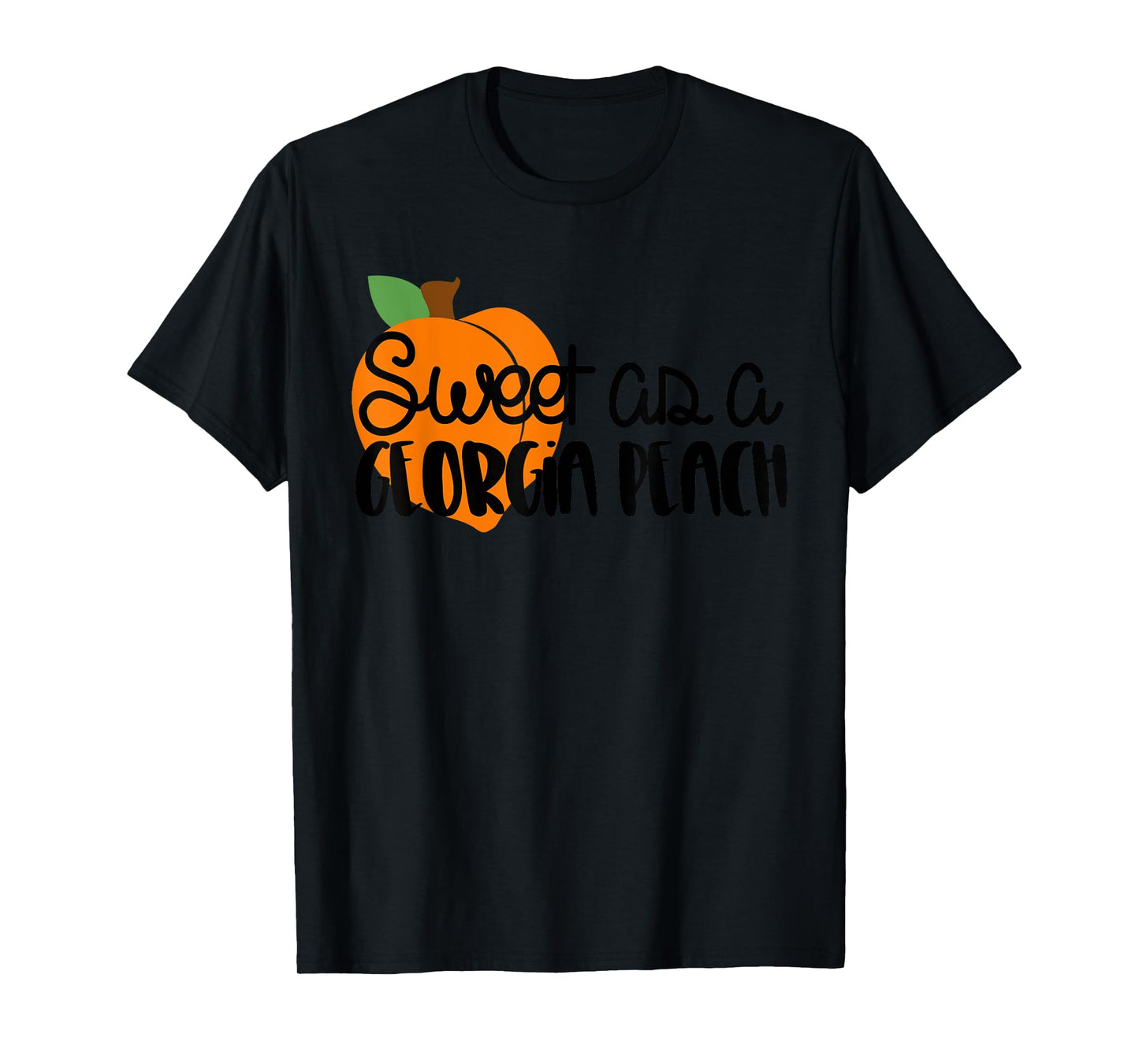 Sweet as a Georgia Peach t shirt with bright peach T-Shirt