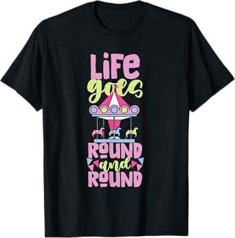 Carousel Horse Merry-Go-Round Girls and Women T-Shirt