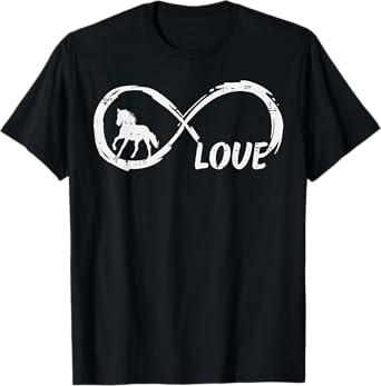Infinity Love Horse Cute Equestrian Women Girls Kids Teens T-Shirt