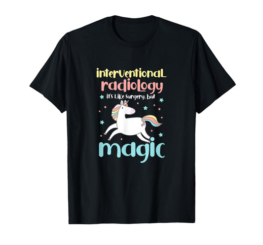 Interventional Radiology Radiologist Rad Tech Unicorn T-Shirt